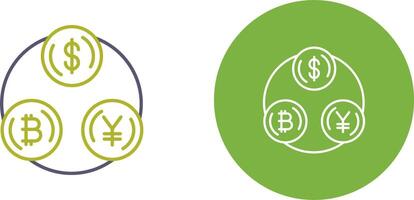 diseño de icono de cambio de moneda vector