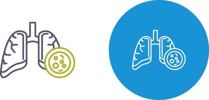 pulmón cáncer icono diseño vector