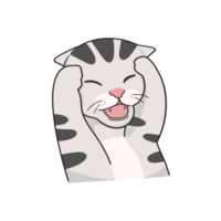 mareado llorando gato meme pegatina camiseta ilustración png