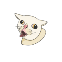 gettare su gatto meme etichetta maglietta illustrazione png