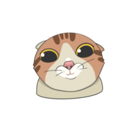 Cute Smile Cat Meme Sticker Tshirt Illustration png