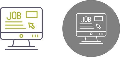 Online Job Icon Design vector