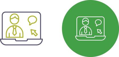 Online Interview Icon Design vector
