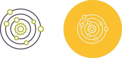 Solar System Icon Design vector