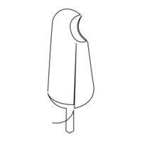 Ice Cream Continuous One line drawing Illustrations and Vectors design