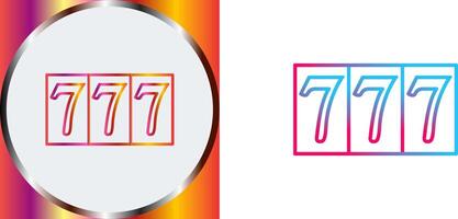 Triple Sevens Icon Design vector