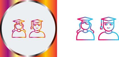 Unique Graduates Icon Design vector