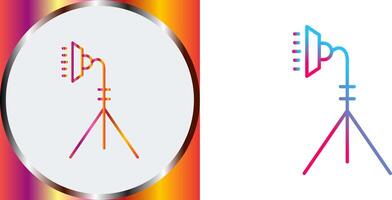 Unique Light Stand Icon Design vector