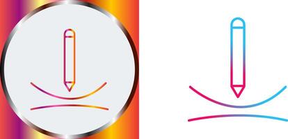 Draw Curve Icon Design vector