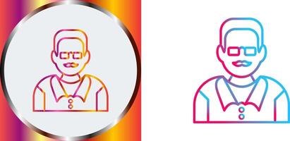 Unique Male Professor Icon Design vector