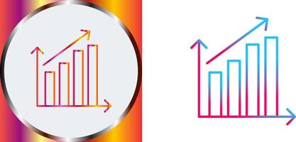 Rising Statistics Icon Design vector