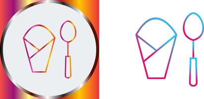 Spoon and Napkin Icon Design vector