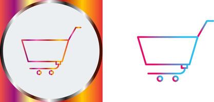 Unique Empty Cart Icon Design vector