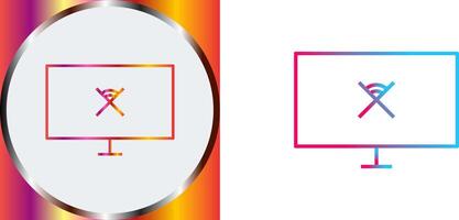 Unique Disconnected Network Icon Design vector