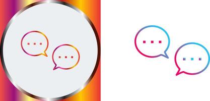 Unique Conversation Bubbles Icon Design vector