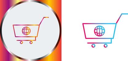 Unique Global Shopping Icon Design vector