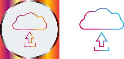 Unique Upload to Cloud Icon Design vector