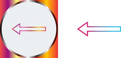 Unique Left Arrow Icon Design vector