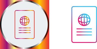 Unique Global Report Icon Design vector