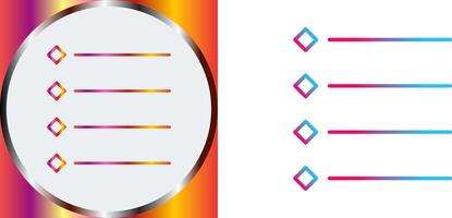Unique Bulleted list Icon Design vector