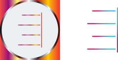 Unique Right Align Icon Design vector