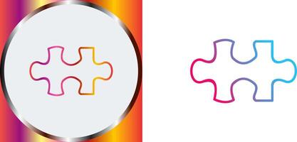 Unique Puzzle Piece Icon Design vector