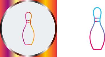 Unique Bowling Pin Icon Design vector