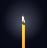 Concept of mourn, Candle dark vector