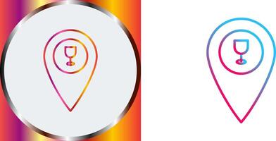 Unique Bar Location Icon Design vector