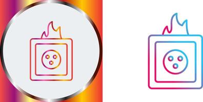 Unique Fire in Socket Icon Design vector