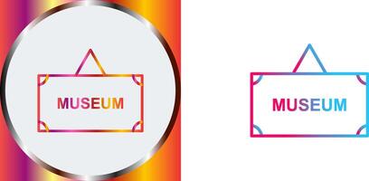 Museum Tag Icon Design vector