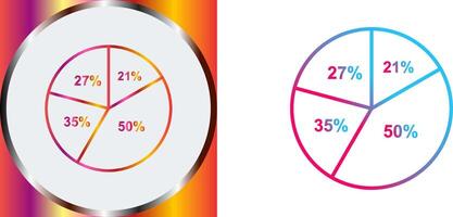 Pie Chart Icon Design vector