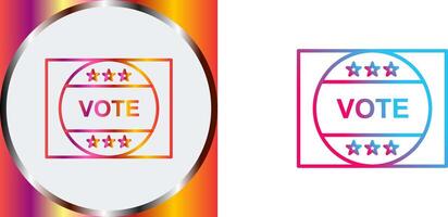 Vote Sticker Icon Design vector