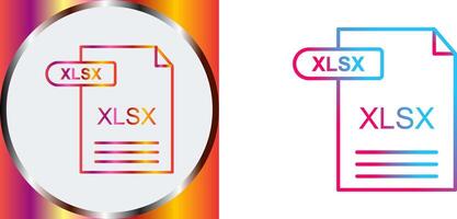 XLSX Icon Design vector