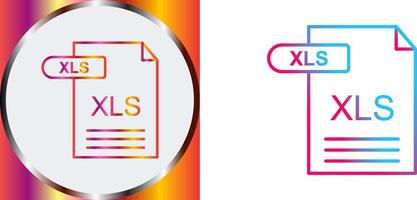 XLS Icon Design vector