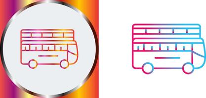 Double Bus Icon Design vector