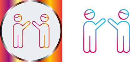 Waing to people Icon Design vector