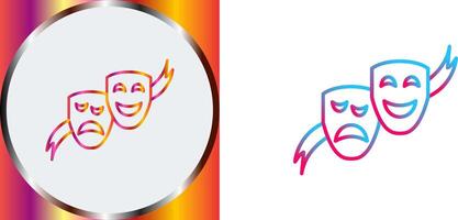 Theater Masks Icon Design vector