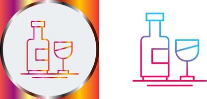 Wine Bottle Icon Design vector