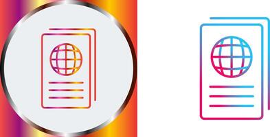 Global Report Icon Design vector