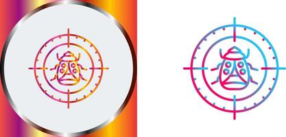 Bug Target Icon Design vector