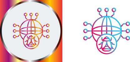 Global Malware Icon Design vector