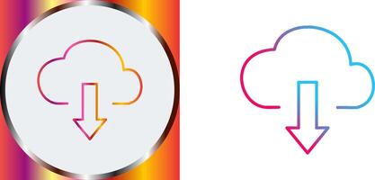 Download from Cloud Icon Design vector