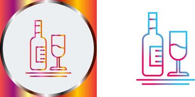 White Wine Icon Design vector