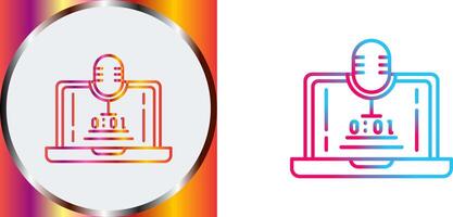 Voice Recorder Icon Design vector