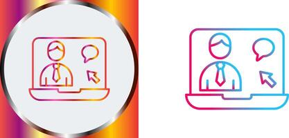 Online Interview Icon Design vector