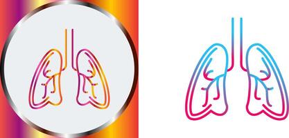 Lungs Icon Design vector