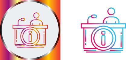 Information Desk Icon Design vector