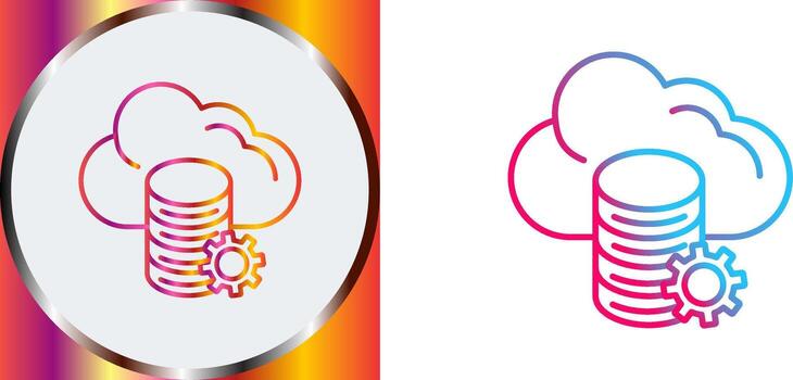 diseño de icono de datos en la nube vector