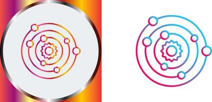 Solar System Icon Design vector